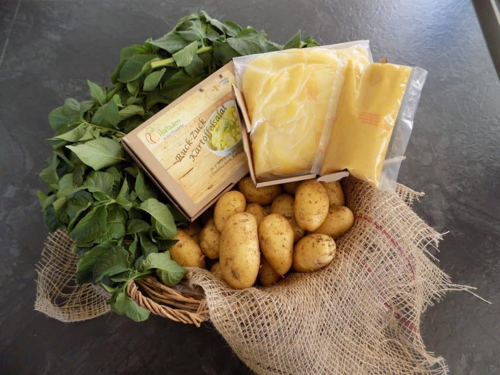 Hofladen Zutaten für Kartoffelsalat